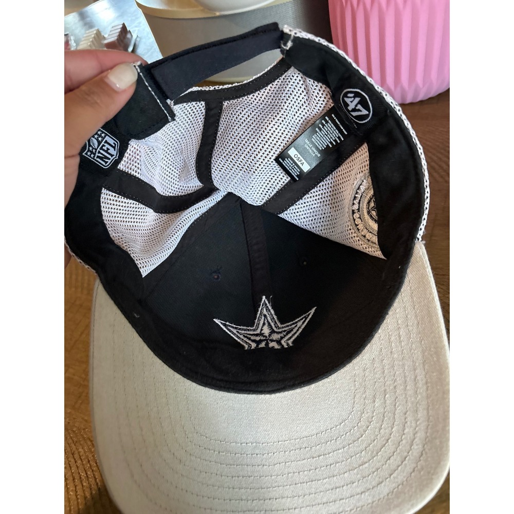 47 Brand Dallas Cowboys NFL Trucker Hat Navy Blue Gray Mesh Snapback Cap OSFA - Picture 5 of 5